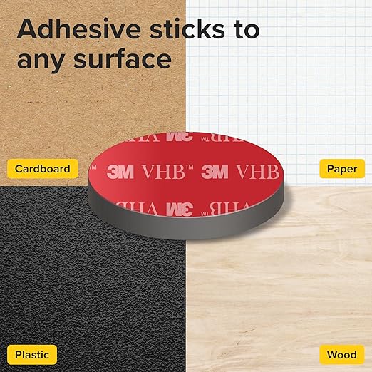 Adhesive Strong Magnets Heavy Duty (72 pcs 1x0.15) - Round Magnet - Strong Sticky Magnets with Adhesive Backing - Ceramic Magnet, Ferrite Ideal for for Industrial Use