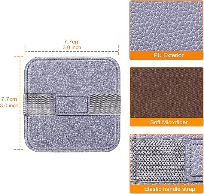 Fintie Screen Cleaning Pad, [4 Pack] Soft Cloth Wipes Screen Cleaner with Elastic Strap for iPad, iPhone, MacBook, Tablets, Laptop (Blooming Hibiscus)