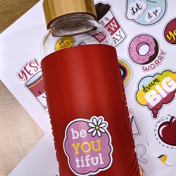 8.5" x 11", 100 Sheets, 100 Printable White Sticker Paper, Full Sheet Shipping Labels for Laser & Inkjet Printers, Letter Size