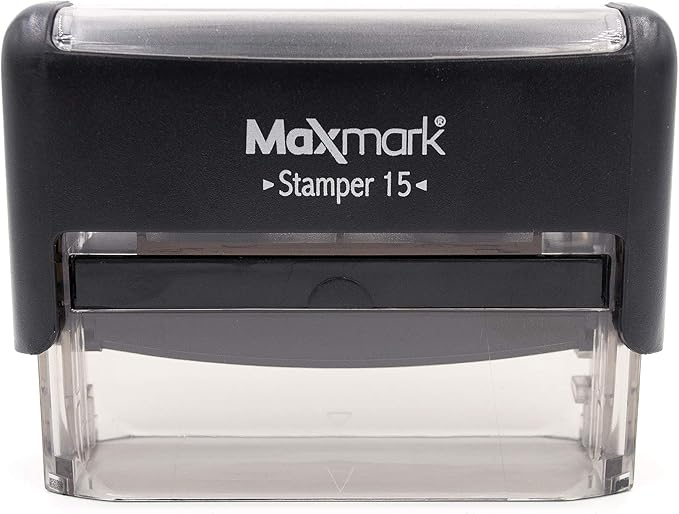 Custom Signature Stamp - Small and Wide C 15 Size Self-Inking Stamp Customized with Your Signature