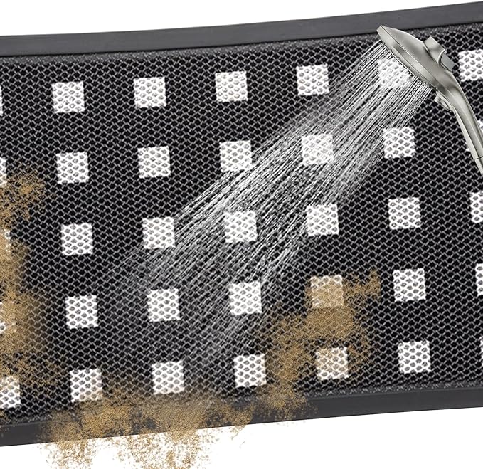 Extra Large Front Door Mat 48"x31" Heavy-Duty Waterproof Runner,Non-Slip Outdoor Rug for Entrance,Rubber Double Doormat Outside for All Weather,Black and White