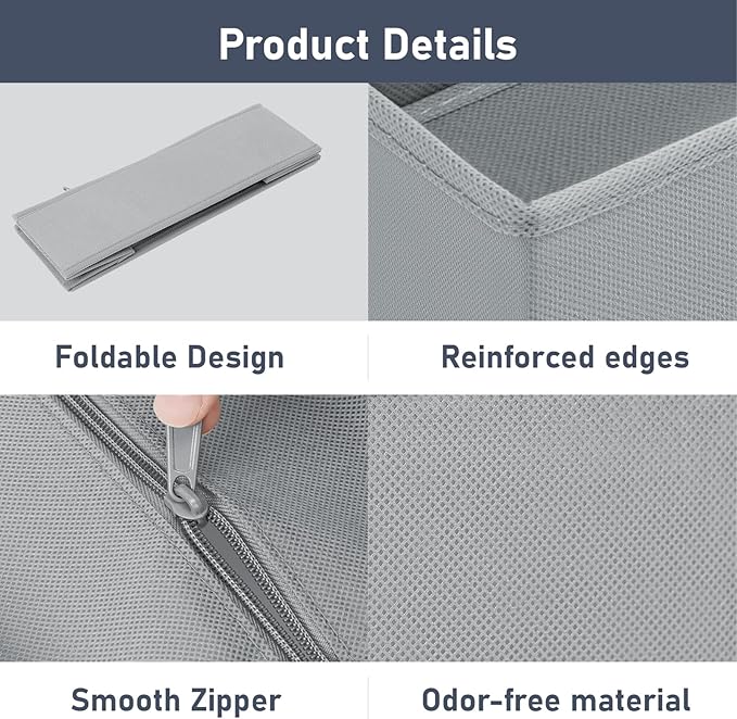 DIMJ Drawer Organizer Clothes Storage - 24 Pack Baby Dresser Organizer for Nursery, Small Fabric Closet Drawer Organizer Bins for Underwears Socks, Foldable Storage Dividers Organization for Bedroom