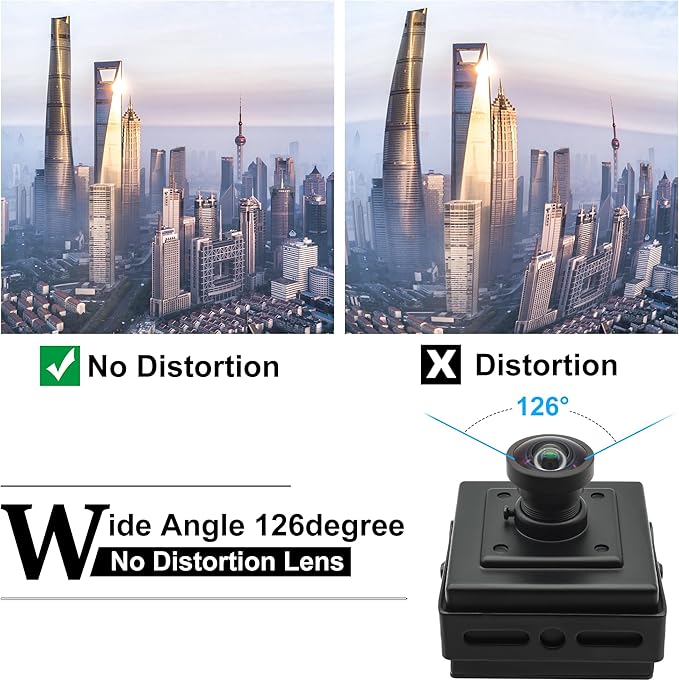 ELP Global Shutter USB Camera - Wide Angle Webcam for Computer & Laser Engraver - 1080P, 90fps, 120 Low Distortion Lens