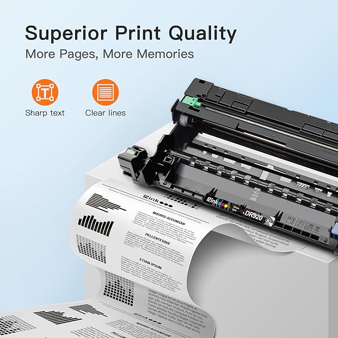 E-Z Ink Remanufactured Drum Unit Replacement for Brother DR920 Drum Unit DR-920 DR920 High Yield to use with HL-L6210DW HL-L5210DW HL-L6210DWT HL-L5210DN HL-L5210DWT Printer, 2 Black