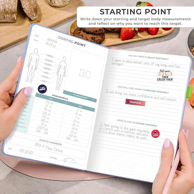 Clever Fox Weekly Meal Planner - Weekly & Daily Meal Prep Journal with Shopping and Grocery Lists for Menu Planning, Healthy Diet & Weight Loss Tracking, Lasts 1 Year, Undated, A5 - Light Blue