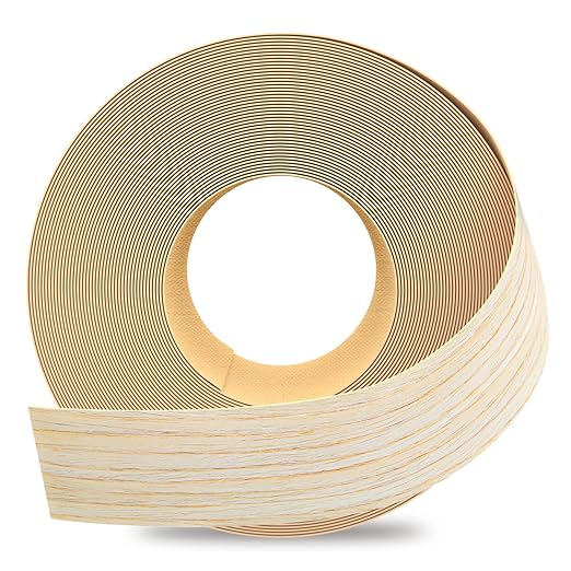 GSCIT Club Oak Edge Banding, 2 inch x 500ft roll of Veneer Edge Banding Preglued Flexible, Wood Tape Banding for Repair Furniture