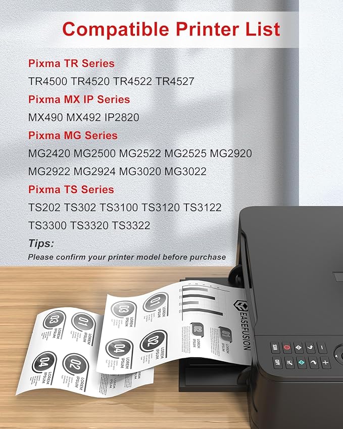 245XL Ink Cartridges Replacement for Canon 245XL Black Ink Cartridges 245 XL PG-245 PG-245XL for Canon Pixma MX490 MX492 MG2522 TR4520 TS3322 TS202 MG2500 TS3122 TR4500 Printer Ink 245