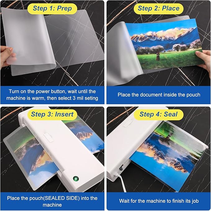 300 Pack Laminating Sheets, 3 Mil, 9 x 11.5 Inches Thermal Laminating Pouches Lamination Sheet Paper for Laminator, Clear, Letter Size, Office and School Supplies