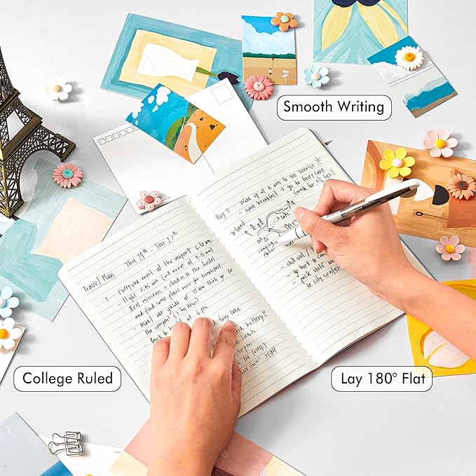 feela 36 Pack Soft Cover Journal Bulk, Lined Blank Travel Journal for Women Men Writing, Notebooks College Ruled for Work, Note Taking Notebook School Business Supplies, 8.2” x 5.5”, A5, Gray