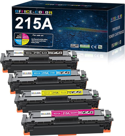 215A Toner Cartridges Works with HP Color Laser Pro M182nw M183fw M182 M183 M155 Series Printer Ink (Black Cyan Yellow Magenta - 4Pack)