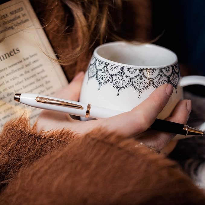 Cross Century II Refillable Ballpoint Pen Presented in a Luxury Gift Box - Medium Point, Black Ink, Black & Chrome