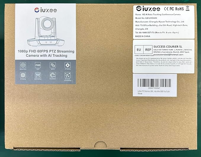 AI Auto Tracking PTZ Camera 3G-SDI/USB3.0/HDMI/LAN PoE 30X Optical and 8X Digital Zoom Live Streaming Camera 1080P 60FPS for Church Services Worship Education Events vMix OBS YouTube
