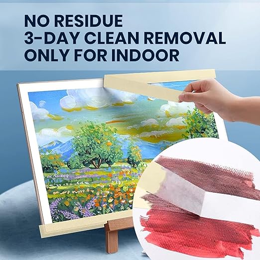 General Purpose Masking Tape 0.94 Inches x 60 Yards, Beige White Painters Tape for Painting, Labeling, DIY Arts Crafts, Home Office School Projects, 6 Rolls