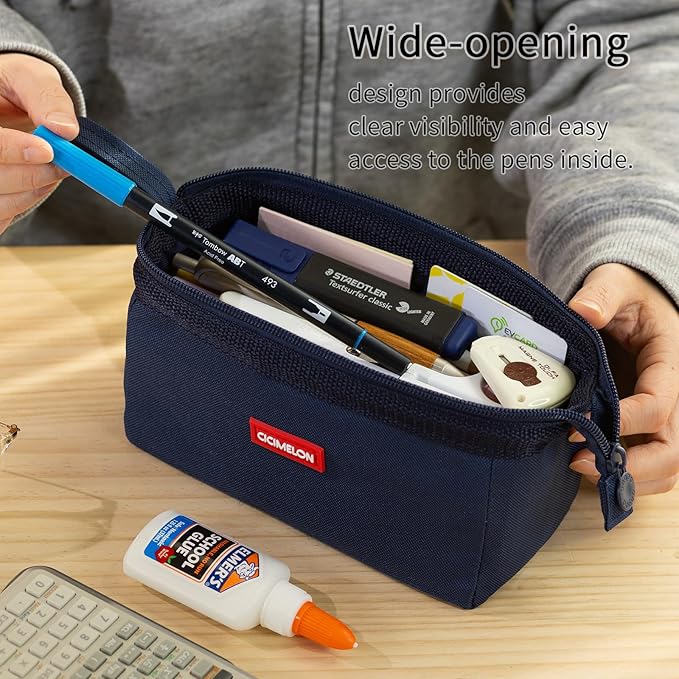 CICIMELON Pencil Case Large Capacity Pencil Pouch Pen Bag for School Teen Girl Boy Men Women