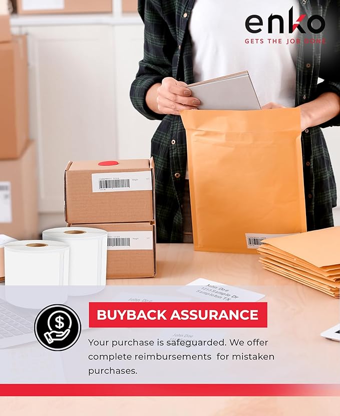 enKo (24 Rolls, 5280 Labels) Address & Shipping Labels 30323 (2-1/8 x 4") Compatible for Dymo LabelWriter