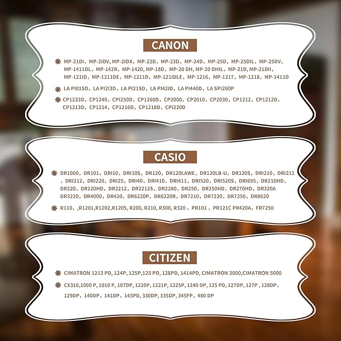 4Pack Sharp EL-1197PIII Calculator Ribbon Universal，Compatible Sharp EL-2196BL, Canon Mp11dx ，Porelon 11216， Printer Machine Typewriter CalculatorRibbon Replacement ，Calculator Ribbon Red/Black