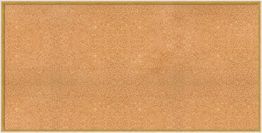 Amanti Art Natural Cork Board for Wall, 29x57 Vision Board with White Frame, Oversize Corkboard Office Decor for Home Organization, Modern Corkboard Pinboard to Display Items for Home Organization in