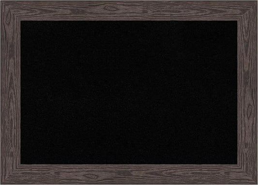Amanti Art Black Cork Board for Wall, 30x42 Vision Board with Black Wood Frame, Large Corkboard Office Decor for Home Organization, Country Rustic Corkboard Pinboard to Display Items for Home