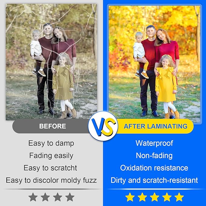 400 Pack Laminating Sheets, 3 Mil, 9 x 11.5 Inches Thermal Laminating Pouches Lamination Sheet Paper for Laminator, Clear, Letter Size, Office and School Supplies