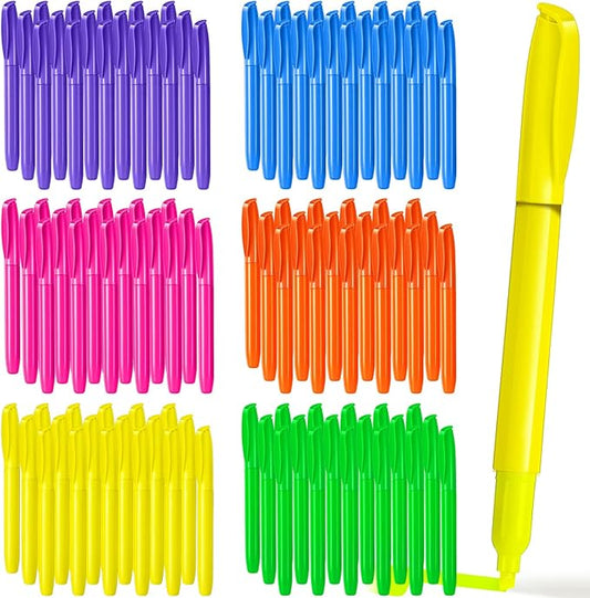 Handepo Highlighter Bulk Assorted Colors Dry Quickly Highlighter Markers Chisel Tip Pens for Kids Adult School Teachers Office Supplies Carnival Classroom graduation Rewards(200 Pcs)