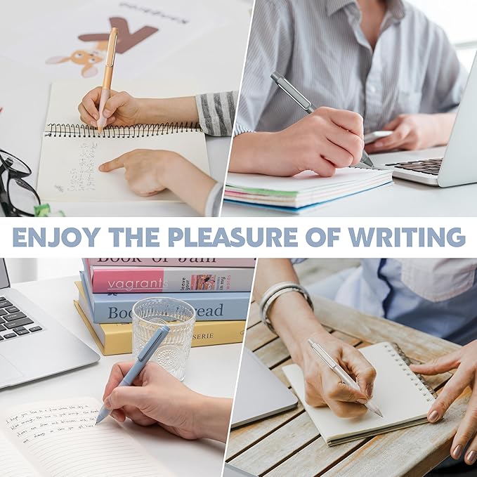 Gel Pens 0.5mm Point Pen Black Ink Smooth Writing Retractable Pen for Office,School Supplies,12-Count (Silver clip)