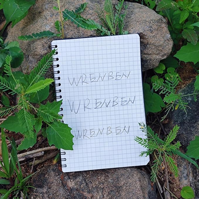 2PCS Waterproof Spiral Notebooks (4.8"x7", Yellow)