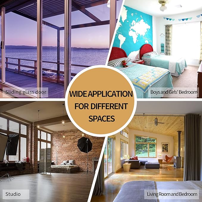 BONZER Room Divider Curtain Total Privacy Wall Noise Reducing Wide Blackout Curtains for Patio Sliding Glass Door, 84L x 70W Inch (7L x 5.8W ft), 1 Panel, Khaki