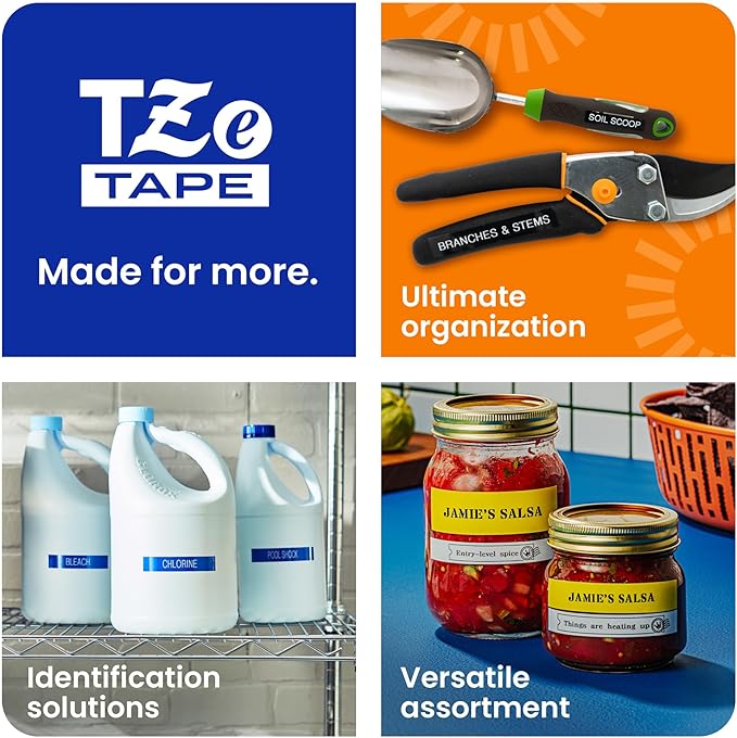 Brother Genuine P-Touch, TZe-231 2 Pack Tape (TZE2312PK) ½”(0.47”) x 26.2 ft. (8m) 2 Count (Pack of 1) Laminated P-Touch Tape, Black on White