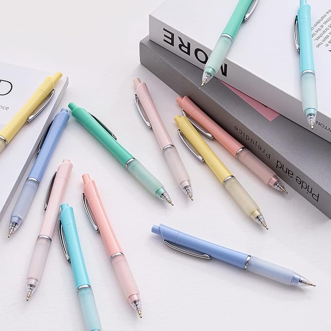 Ball Point Pen Black Ink Ballpoint Pens with Super Soft Grip Medium Point 1.0mm Office Pens (12 pack)