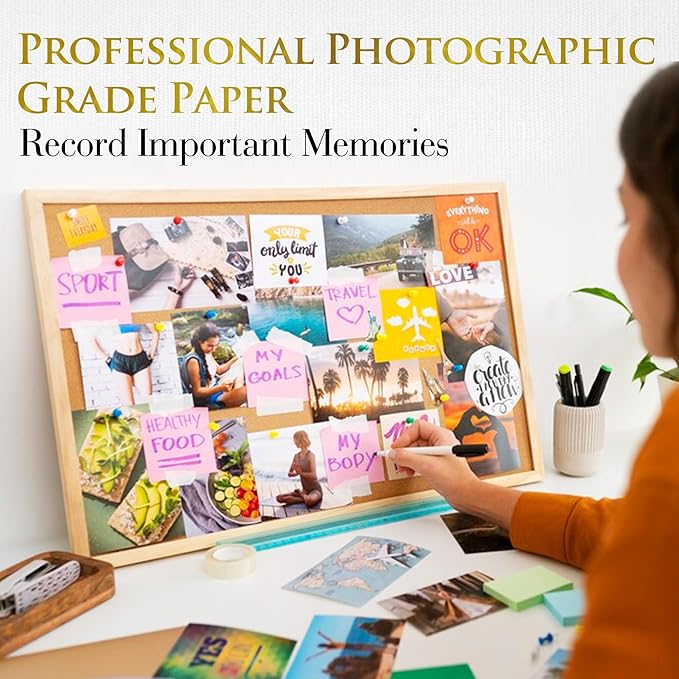 A-SUB Inkjet Glossy Photo Paper 8.5X11 Inches 48lb 180gsm Professional Glossy Photographic Paper for Inkjet Printers Dye Ink 100 Sheets