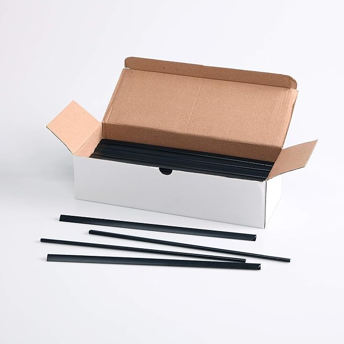 BNC Slide and Grip Binding Bars, 1/4 Inches, Black Color, Letter Size Pack of 100, 30 to 40 Sheet Capacity, Round Corner (1/4 Inches, Black)