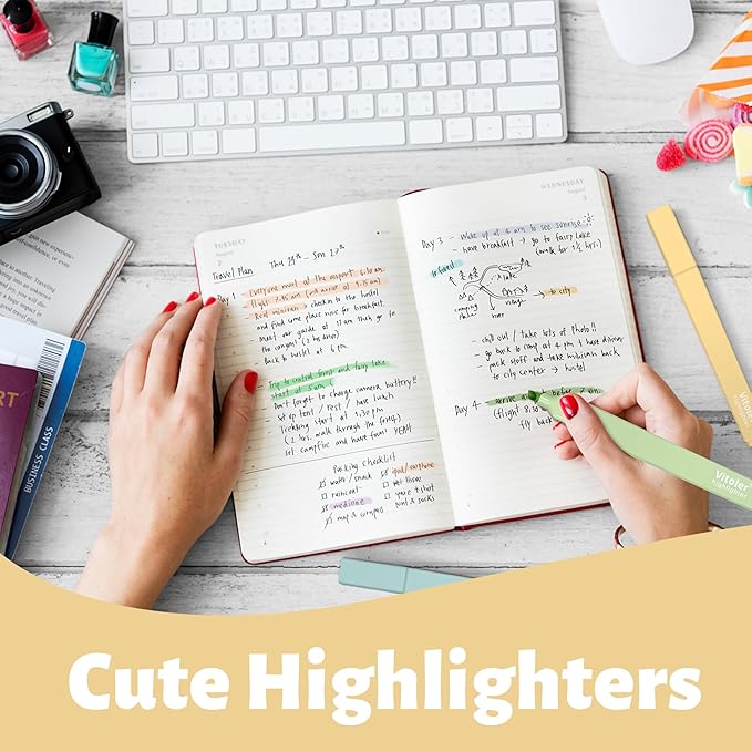 Highlighters,20Pcs Highlighters Assorted Colors,Chisel Tip Bible Pens,Pastel Markers for Journaling Planner Notes Graduation Gifts