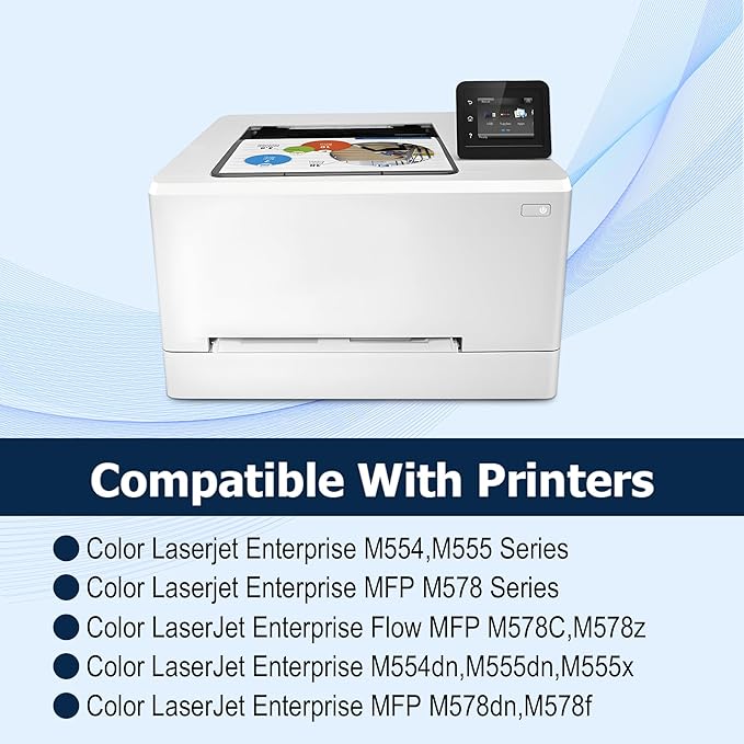 212A Magenta Toner Cartridge Replacement for HP 212A W2123A for HP Color Laserjet Enterprise M554, M555 Series, Color Laserjet Enterprise MFP M578 Series