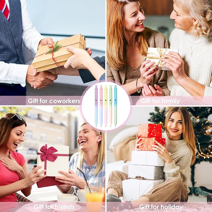 Gel Pens, 11pcs 0.5mm Gel Pens Cute Black Ink Fine Point Pens With Smooth Writing, Quick Dry Pens For Journaling,Teacher Work Desk Accessories Office School Supplies for Men Women Student