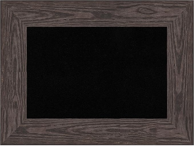 Amanti Art Black Cork Board for Wall, 18x24 Vision Board with Black Wood Frame, Small Corkboard Office Decor for Home Organization, Country Rustic Corkboard Pinboard to Display Items for Home