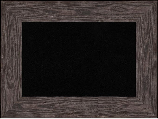 Amanti Art Black Cork Board for Wall, 18x24 Vision Board with Black Wood Frame, Small Corkboard Office Decor for Home Organization, Country Rustic Corkboard Pinboard to Display Items for Home