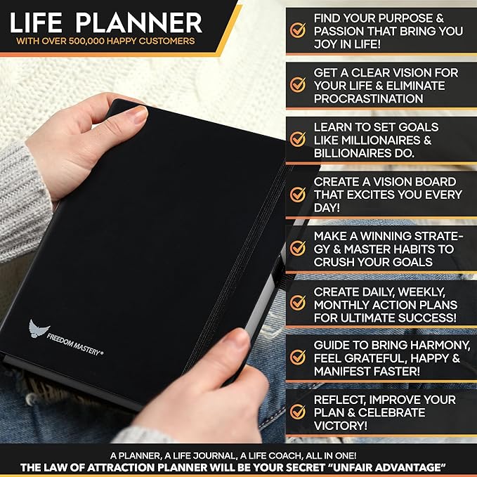 2025-2026 Planner Weekly and Monthly | 16-Month Life Planner to Increase Focus & Productivity | Reduce Overwhelm & Achieve Your Biggest Goals | Include Gift Box & Stickers | Sep 2025-Dec 2026