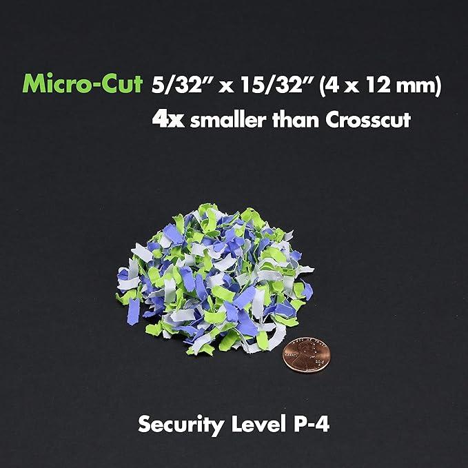 Aurora High-Security 12-Sheet Micro-Cut Paper/CD and Credit Card Shredder with 5.7 Gallon Pullout Basket / 60 Mins Running Time/Security Level P-4