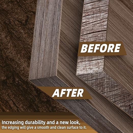 GSCIT Club Walnut Edge Banding, 1 1/2 inch x 25ft roll of Veneer Edge Banding Preglued Flexible, Real Wood Tape Banding