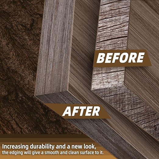 GSCIT Club Walnut Edge Banding, 1/2 inch x 50ft roll of Veneer Edge Banding Preglued Flexible, Real Wood Tape Banding