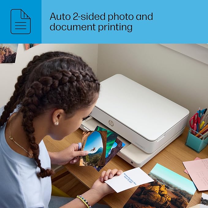 HP Envy 6155e Wireless All-in-One Color Inkjet Printer, Print, scan, Copy, Duplex Printing Best-for-Home, 3 month Instant Ink trial included (714L5A)