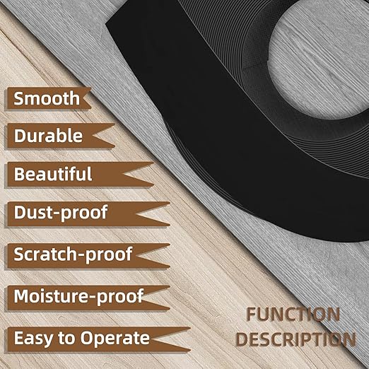 GSCIT Club Black Edge Banding, 3/4 inch x 25ft Melamine Edge Banding with Hot Melt Adhesive Pre-glued Edge Banding Flexible Edging for Plywood Cabinet Furniture