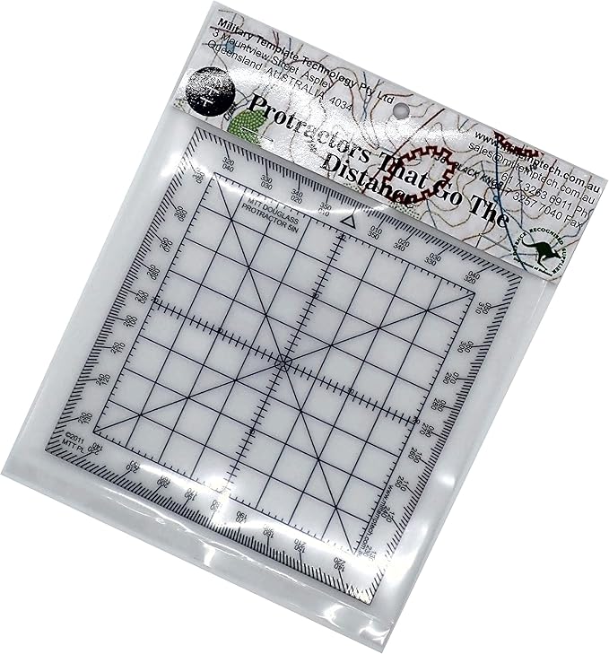 Douglas Protractor Graduated in Degrees for Angle Measurements and map Plotting for Outdoor, Marine or air Navigation, Hiking, Orienteering and Survival