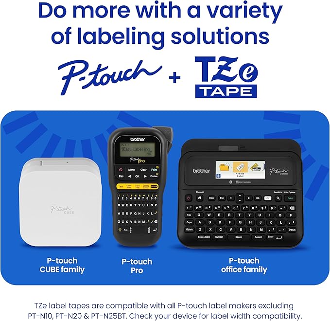 Brother Genuine TZe231~1/2" 2PK Black Print on White Label Tape. Each: 0.47 in x 26.2 ft (12 mm x 8 m) Total: 0.47 in x 52.4 ft (12 mm x 16 m)