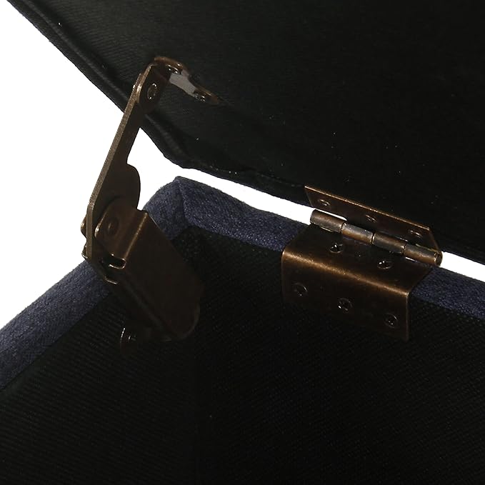 Home Decor | Dinah Collection Modern Storage Ottoman | Ottoman with Storage for Living Room & Bedroom (Navy)