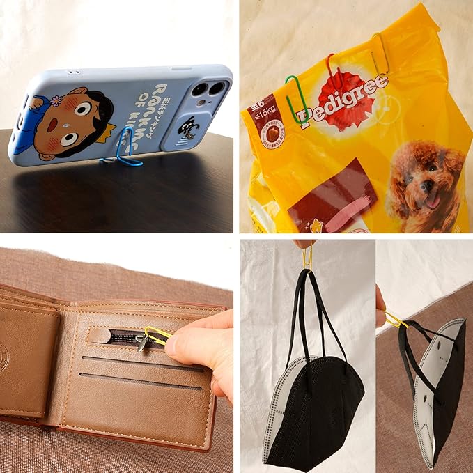 Colored Paper Clips,560 Pcs Medium 1.3 Inch (33 mm) Paper Clips Great for Office School Supplies Colorful Paperclip