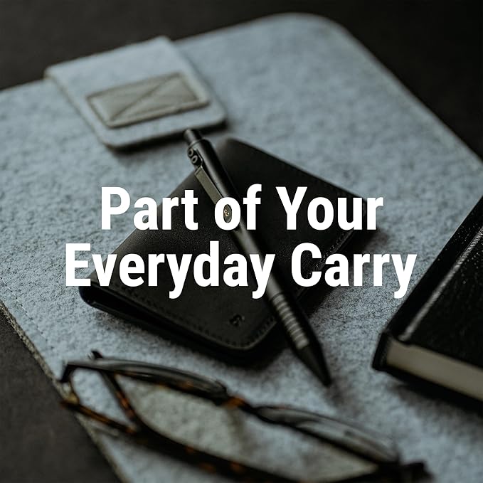 Everyman Grafton Full Click Refillable 0.7mm Ball Point Pen, Black | Sleek Anodized Aluminum EDC Pen with Deep Grooved Grip | Smooth Writing Pocket Pen for Office, Travel, Gifting & Daily Use