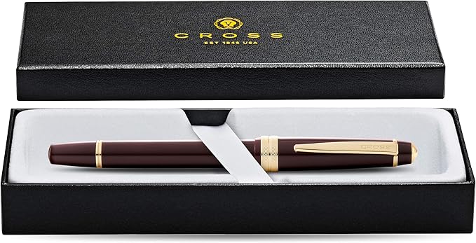 Cross Bailey Light Polished Burgundy Resin and Gold Tone Extra Fine Nib Fountain Pen
