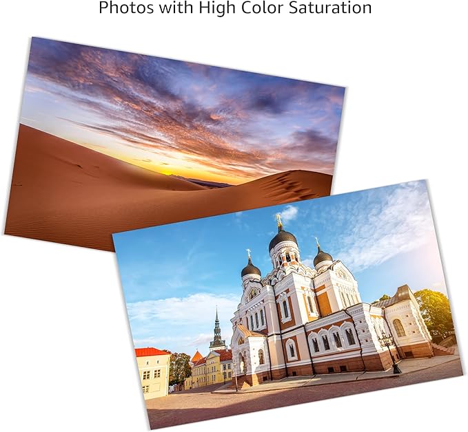 Amazon Basics Glossy Photo Paper for Inkjet Printing, 200g/m², 5 x 7 in, White, Pack of 100 Sheets