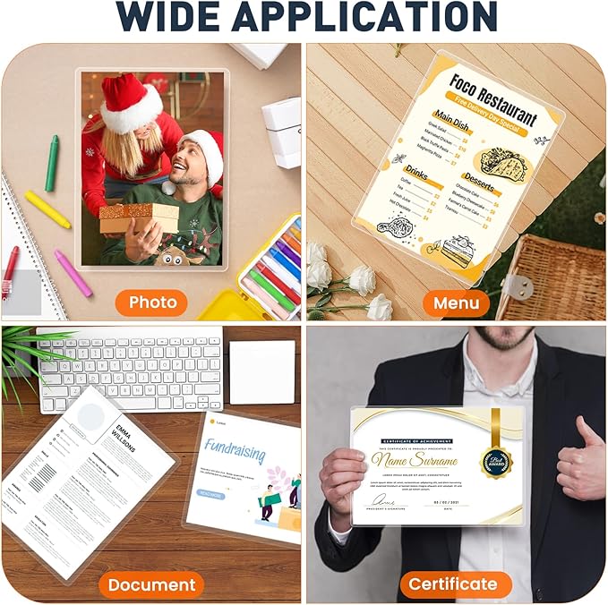 CAREGY Thermal Laminating Pouches,330 Pack Laminating Sheets, 3 Mil, 9 x 11.5 Inches Lamination Sheet Paper for Laminator, Round Corner Letter Size, Office and School Supplies